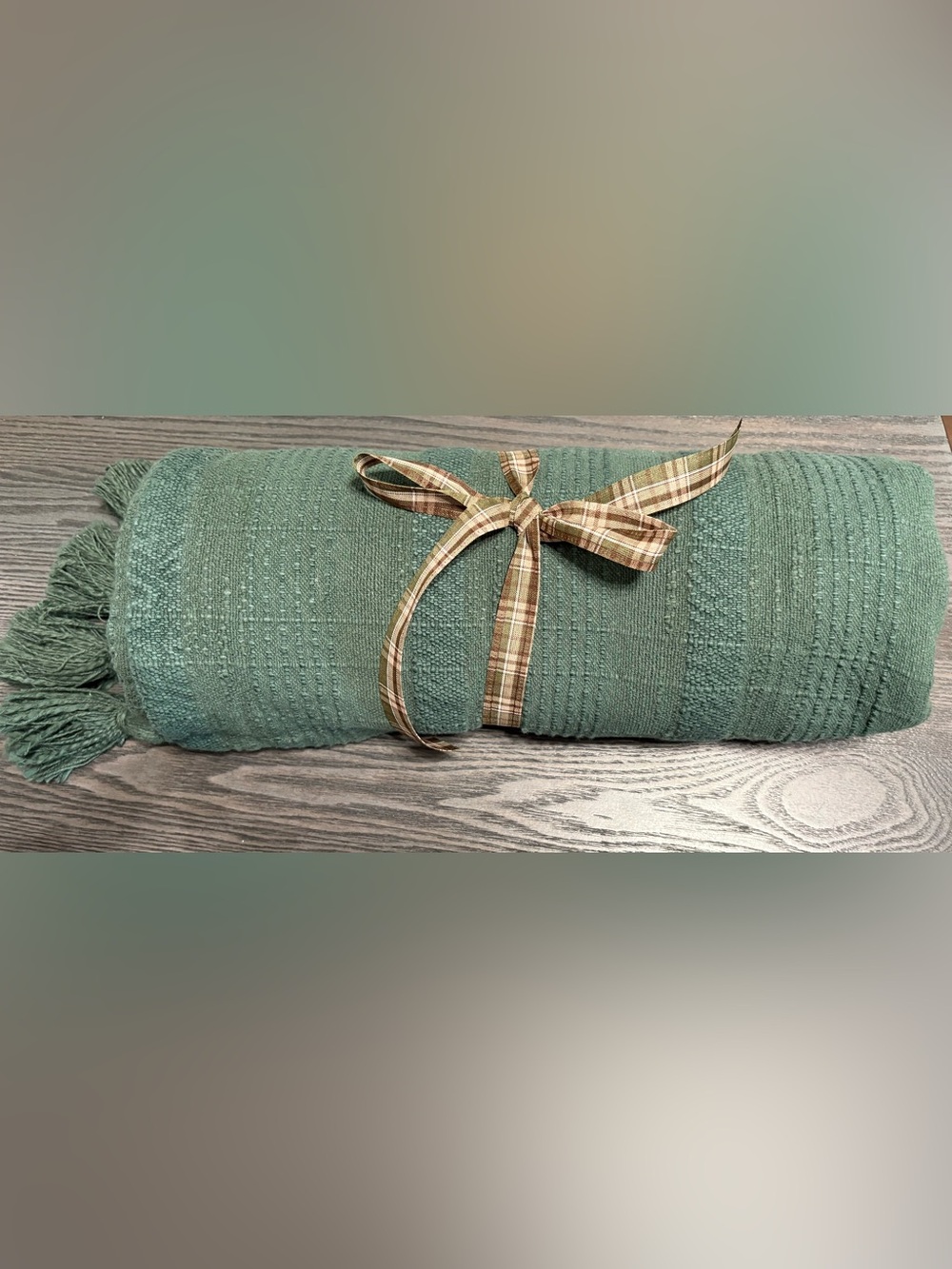 Hearth & Hand with Magnolia Dark Green Woven Throw Blanket 50” x 60” OEKO-TEX